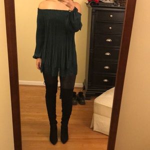 Off the Shoulder Lace Blouse